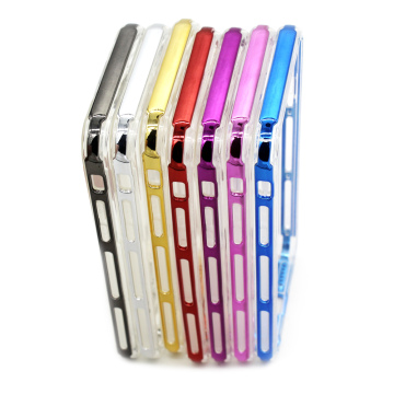 Alibaba top selling LED Flash light metal bumper case for IP6 for samsung s5 and J7