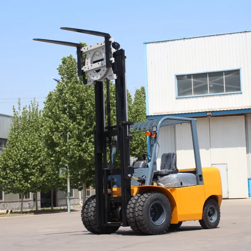 Heavy-Duty 4.0t-5.0t Diesel Forklift with Rotating Forks Attachment