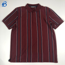 men's striped short sleeves red unisex t shirt