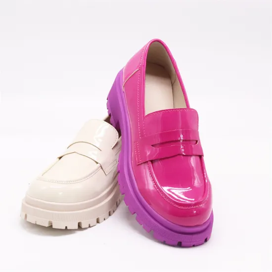 Classic Vintage Leather Loafers for Women - British Style Slip-On Flats