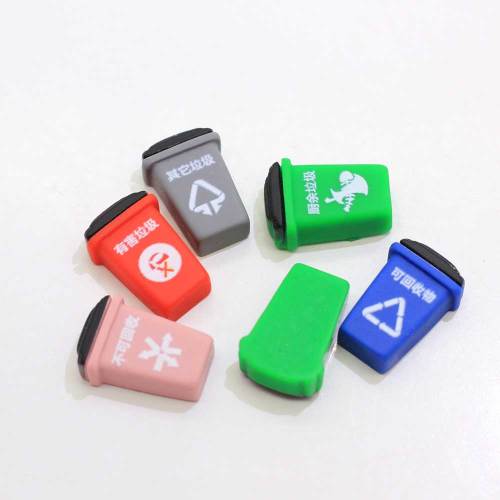 Artificial Various Color Trash-bin Resin Flat Back Cabochon Handmade Craftwork Decor Bead Slime Kids Toy DIY