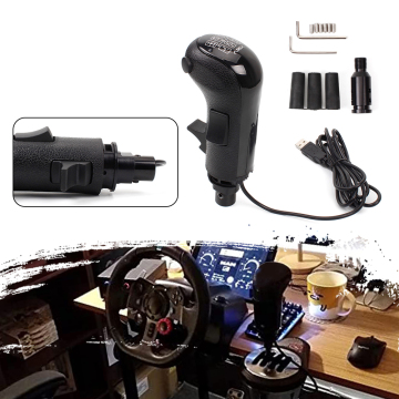 USB High Low Gear Simulator Shifter Knob for Logitech G923 G29 G27 G25 TH8A and Truck Games (ATS/ETS2)