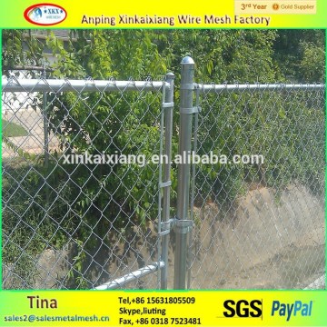 Galvanized chain link fence gates