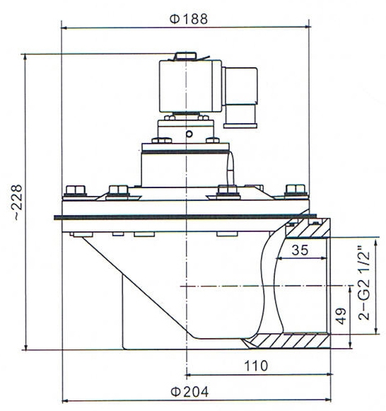 2 1/2'' DMF-Z-62S SBFEC Type Pulse Jet Valve