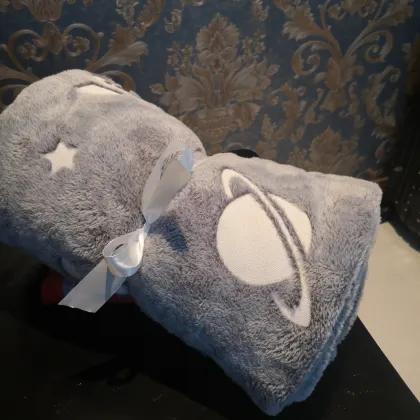 Glow in the Dark 70x100cm Flannel Custom Luminous Baby Blanket