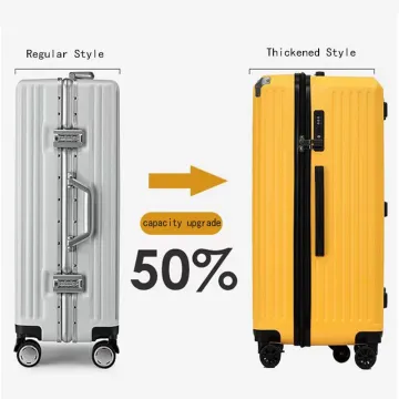 Couple's Unisex Large Capacity Trolley Suitcase - 22'' to 28'' Inches for Travel
