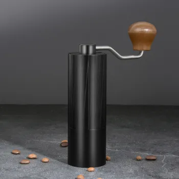 Professional Commercial & Home Use Steel Burr Manual Coffee Bean Grinder with Aluminum Alloy Design