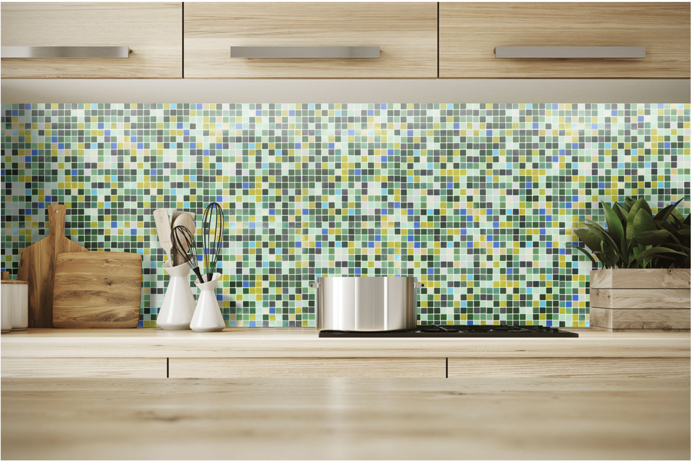 dotted glass mosaic