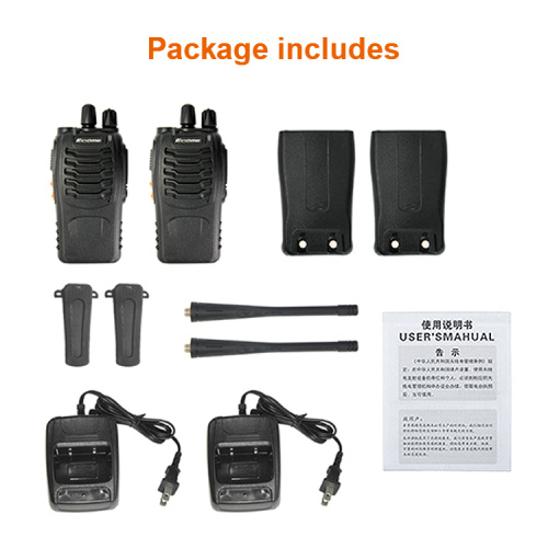 ECOME ET-77 Precio más barato de 1 km Rango Restaurante UHF Handheld Walkie Talkie Set