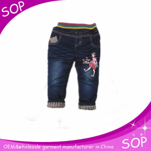 Children 's cotton denim pants kids jeans baby girls jeans trousers