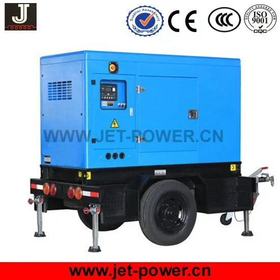 220v 60hz single phase 25kw 25 kva diesel generator with trailer
