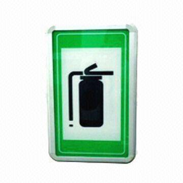 Tunnel lights with fire fighting equipment indication sign