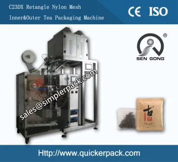 Automatic Rectangle Nylon Tea Bag Packing Machine with Outer Envelop