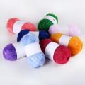 Toptan 50g Boyalı Çevre Dostu Uster Test Edilmiş Polyester Karışımlı Tüy İplik Tığ Işi Sparkle Scrubby Bulaşık Yıkama Dikiş İpliği