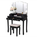 Black Bedroom Dresser Wooden Legs Dressing Room Table