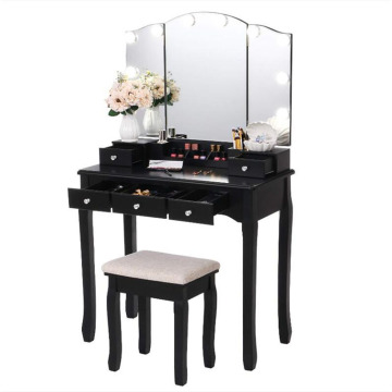 Black Bedroom Dresser Wooden Legs Dressing Room Table