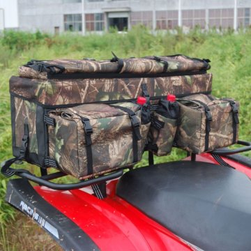 ATV/quad Rear Rifle cargo Bag (Black/Camo)