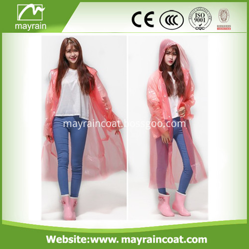 Stock Sale PE Disposable Raincoat