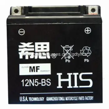 SMF motorcycle battery with 12V/5Ah