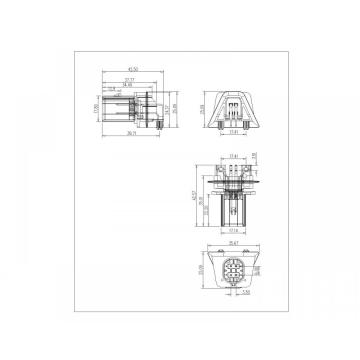 P3.5x6 04p Connettore maschio angolare automobilistico