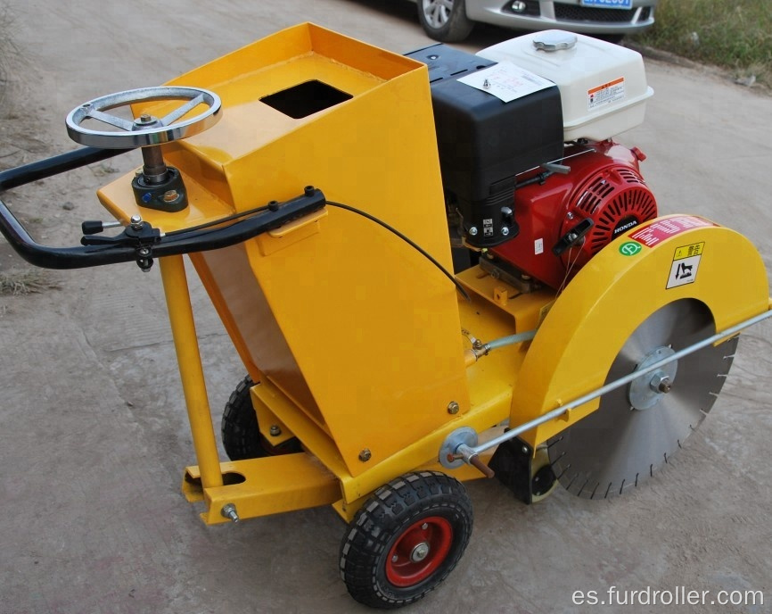 Agente caminar detrás de la máquina de corte de asfalto de carretera de piso eléctrico FQG-500