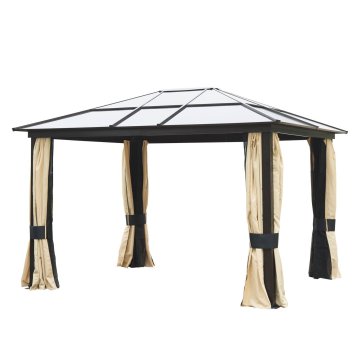 Galvanized Steel Double Roof Hardtop Gazebo for garden