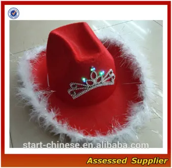 ZD544 christmas party hat with light/ led christmas hat