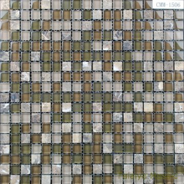 Matt Crystal Mosaic Glass and Stone Mosaic CMM-1506