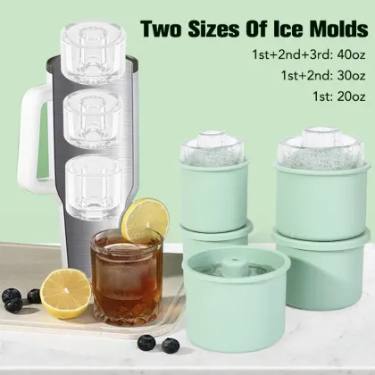 Silicone Ice Mold 3pcs Set for Stanley Cup
