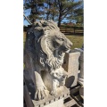Antique Style Stone Lion Statue for Outdoor Use