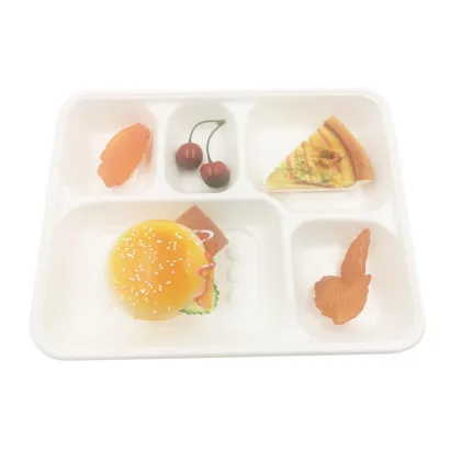 Disposable Restaurant Serving 5-section Meal Trays