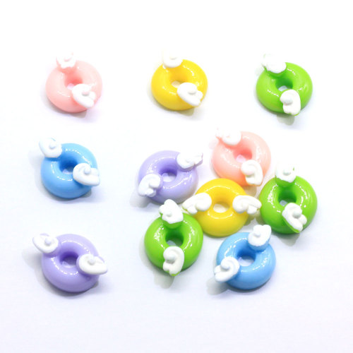 Kawaii Mini aile de bain en forme de perles de résine à dos plat 100 pièces / sac artisanat décor perles jouet bricolage matériel entretoise