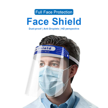 Visières de protection faciale en plastique jetables en PET