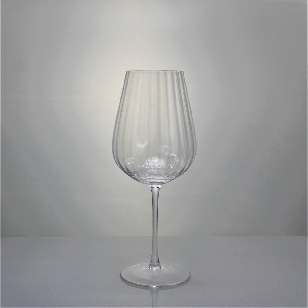 Ribbed Glass Champagne Flute