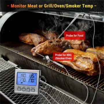 Dual Probe Digital Cooking Meat Large LCD Backlight Food Grill Thermometer