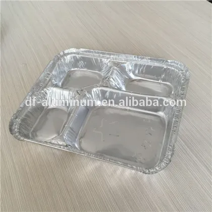 Large size compartment aluminum foil tray large aluminum foil tray