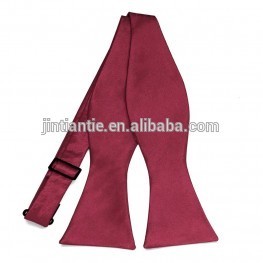 2016 special high quality solid plain satin woven polyester bow ties