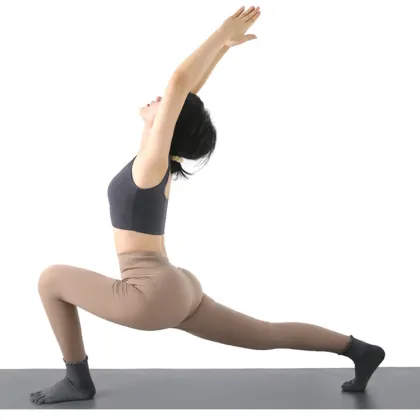 Lace Yoga Five-Finger Socks: Anti-Slip Cotton Yoga Socks for Women
