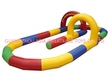 Adventure Inflatable Zorb Ball Track , Race Car Rack For Leisure Activities