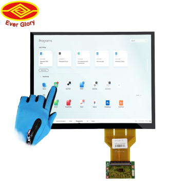 Waterproof 10.1-inch Touch Screen Display with Tempered Glass Panel for Commercial Ads Player - Sun-Readable Kit