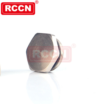 M12*1.5 ब्रास एंड कैप केबल ग्रंथि के लिए RCCN मेटल स्क्रू प्लग