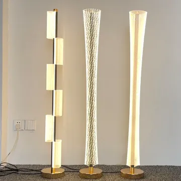 Minimalist Vertical Bedroom LED Acrylic Floor Lamp for Living Room Decor