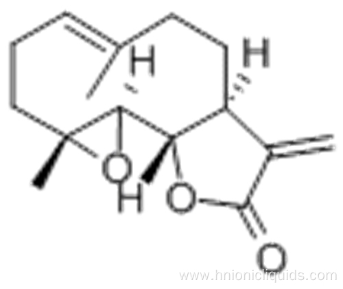 Oxireno[9,10]cyclodeca[1,2-b]furan-9(1aH)-one,2,3,6,7,7a,8,10a,10b-octahydro-1a,5-dimethyl-8-methylene-,( 57186655,1aR,4E,7aS,10aS,10bR)- CAS 20554-84-1
