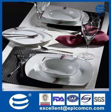 luxury design dinnerware set square ceramic tableware