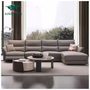 Modern Design Leather L Shape Electric Recliner Sofa - Hot Sale for Home Living Room
