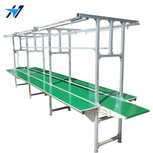 Double strip table belt line