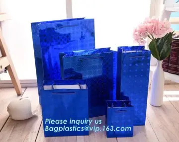 Laser Packaging Paper Bag for Chocolate Candy, Lamination Packing Paper Bag, laser bottel paper bag for wine