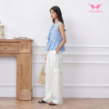 Drapierte Hose mit hohem Bund und Utility-Taschen