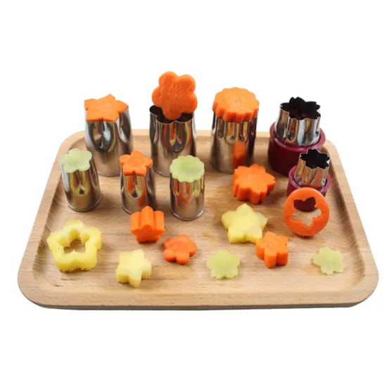 multifunction 8pcs stainless steel flower shape cake vegetable fruit cutter mold kitchen accessories tool