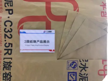 Cement paper bag made of three-layer cowhide